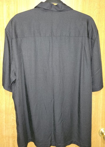 Vintage QuikSilver schwarzes Hawaiihemd, klassischer vertikaler Blumendruck Herren Lrge - Bild 3 von 4