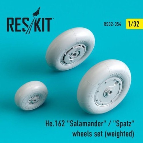 Reskit RS32-0354 1/32 He.162 Salamander / Spatz Wheels Set (Weighted)