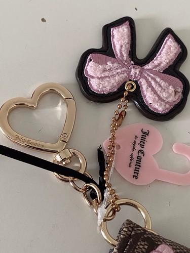 Juicy Couture Geldbörse Simply Sweet Kartenetui Schlüsselanhänger Coquette braun rosa NEU - Bild 12 von 14