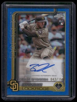 2025 Topps Chrome Update Brandon Lockridge Rookie Debut Blue Auto /150