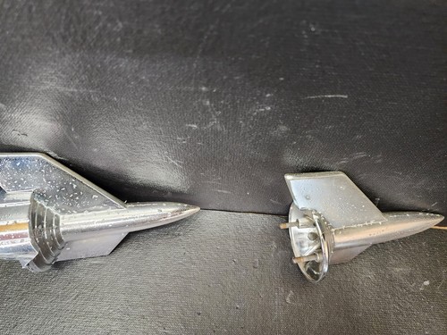 1957 Chevrolet Bel Air Hood Rockets Pair Ornament Emblem Badge Chevy 210 GM OEM - Picture 8 of 21