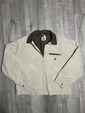 VTG 90s Carhartt J76 STN Detroit Jacket Stone Gray Blanket Lined Size XL