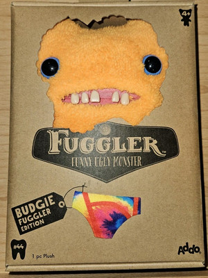 FUGGLER Budgie GAPTOOTH MCGOO 9'' Funny Ugly Monster Plush ORANGE 2024 #44