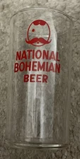 NATIONAL BOHEMIAN BEER MR NATTY BOH OLD Logo 43/4 Inch GLASS