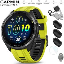 Garmin Forerunner 965 Smartwatch Amp Yellow and Black with Charging Dock Bundle