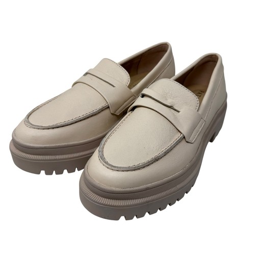 Portland Leather Patina Zoe Chunky Loafer 9.5 Tan Leather Platform Lug Sole Shoe - Picture 7 of 7