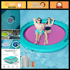 Inflatable Water Hammock Floating Ring for Adults - Round Pool Lounger, Relaxati