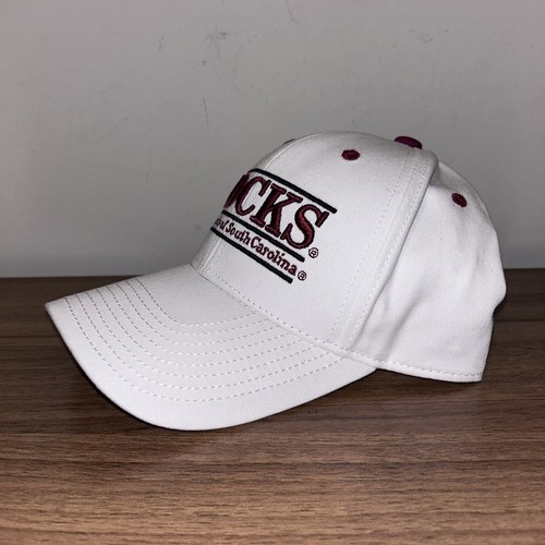 Vintage South Carolina Gamecocks The Game Split Bar SnapBack Hat Cap White - Picture 3 of 6