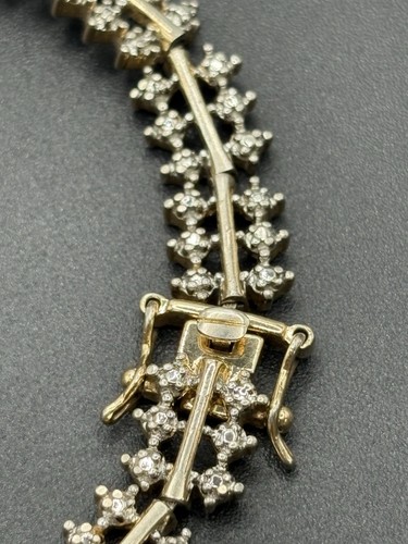 7.5" Ross Simons Two Tone Sterling Silver Illusion Bracelet 16 Grams X10 - Picture 4 of 11