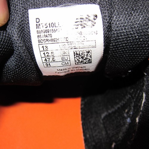 New Balance Mens Trail Sneaker 510 V3 Size 13 D Shoes Black Orange Running - Picture 8 of 8