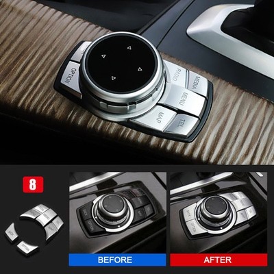 ABS Chrome Central Multimedia Switch Button Cover Trim For BMW 5 series F10 F18