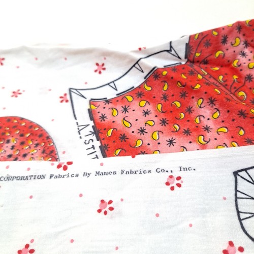 Vtg Holly Hobbie Red Bonnet Doll Cut & Sew Fabric 78" X 43" American Greetings - Picture 4 of 5