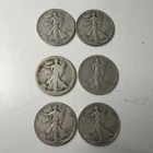 [Lot of 6] Walking Liberty Half Dollar - 90% Silver   QQ