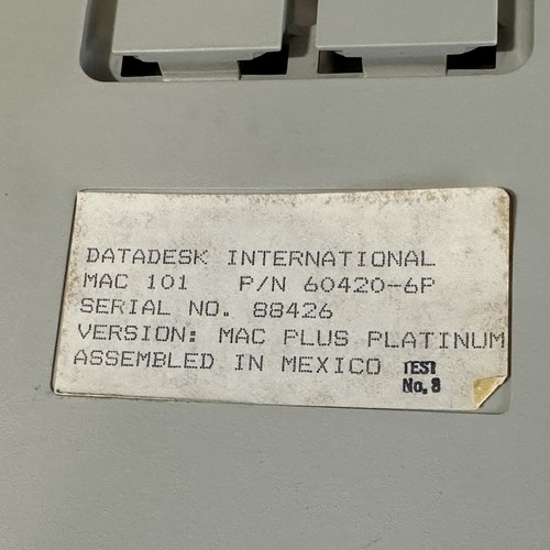 Vintage Datadesk International MAC Plus Platinum 101 Keyboard for Macintosh - Afbeelding 7 van 11