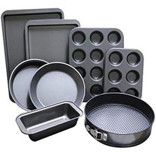 8-Piece Non Stick Bakeware Set Baking Set- with Muffin Tray, Oven Tray, Cake Pan