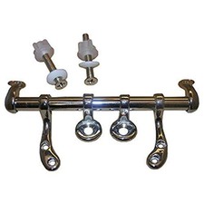 14-1051 Toilet Seat Hinge with Bolts and Nuts Fit Most, Chrome Plated Metal