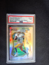 2020 Panini Selct Justin Herbert PSA Mint 9, Select Certified RKE-Prizm