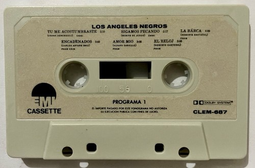 LOS ANGELES NEGROS Bolerisimo Cassette 1976 MEXICO EMI First Edition NM - Picture 4 of 5