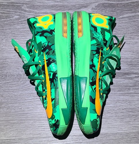 Nike KD VI 6 Kevin Durant Camo Easter Green Basketball 599477-303 Size 6.5Y - Picture 8 of 12
