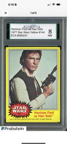 1977 Topps Star Wars #144 Harrison Ford as Han Solo — Raw