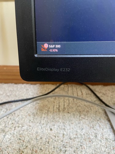 HP EliteDisplay E232 23" Widescreen HDMI Monitor 1920x1080: Stand + Cables + Box - Picture 9 of 24