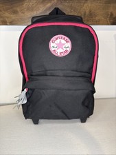 Zaino Converse All Star Mini Nero Rosa con Manico Telescopico e Ruote