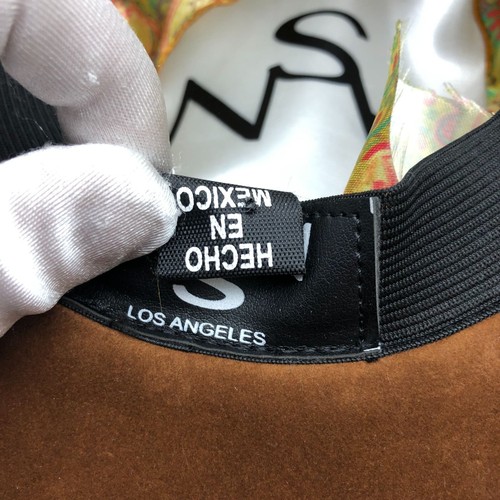 Sombrero de niña Anthropologie ASN ojos marrones ala ancha imitación gamuza marrón vaquero para mujer - Imagen 6 de 10