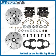For 1937-48 Spindles Disc Brake Kit 5 On 4-34 Bolt Pattern Metric Caliper New