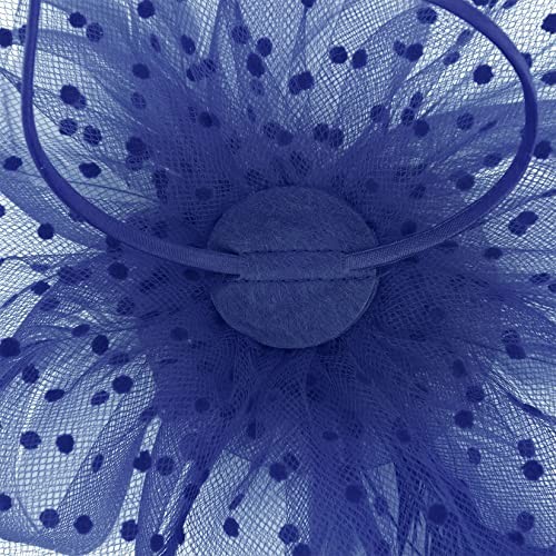 Fascinators for Women Tea Party Hat Kentucky Derby Hats Headwear One Size Navy - Picture 5 of 8