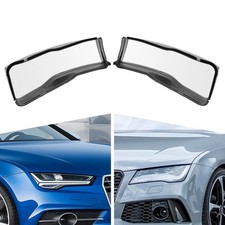 2Pcs Front Headlight Lens Cover Shell Clear For Audi A7 S7 RS7 2012-2015 XT
