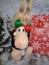 VTG 1985 Dakin Opus the Penguin Bloom County Christmas Reindeer Stuffed Plush