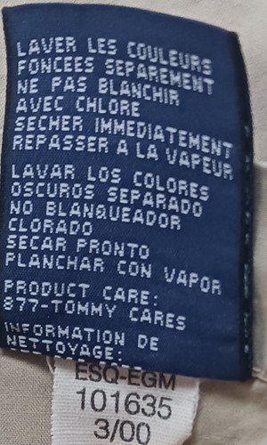 CAMISA ABOTONADA TOMMY HILFIGER AÑOS 90 HOMBRE ESTILO HAWAIANO BEIGE VINTAGE TALLA GRANDE - Imagen 12 de 12