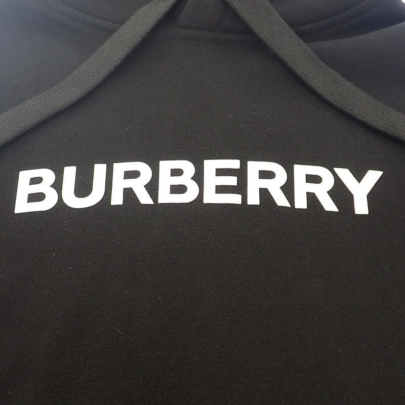 Felpa con cappuccio Burberry BURBERRY logo cotone nero uomo donna TGIS