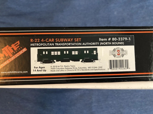 Brand New MTH HO 4 Car NYC Subway Set #80-2379-1 (North Bound) - Picture 4 of 7
