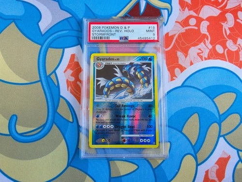 Gyarados - 2008 Pokemon Diamond and Pearl - Stormfront Reverse Holo Rare - PSA 9