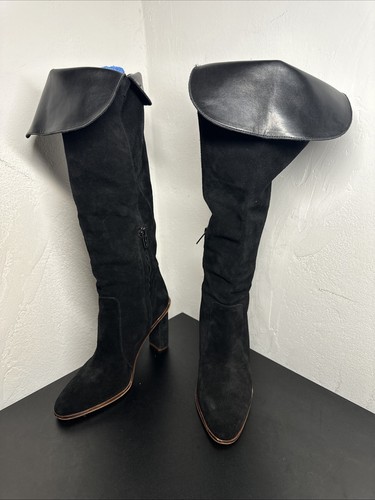 Vince Camuto Palley schwarze kniehohe Wildlederstiefel Reißverschluss Damengröße US 7 EU 37,5 - Bild 14 von 14