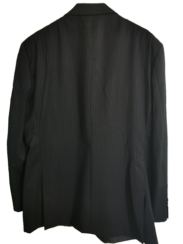 Van Heusen Pin Stripe Wool Suit 2 Piece Men's Blue 46R Jacket 38W 32.5L Trousers - Picture 3 of 20