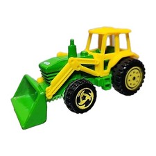 Hot Wheels Mattel 1991 Tractor Front Loader Farm Toy Green Diecast 1:64 Scale