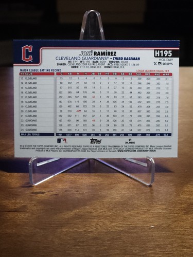 2025 Topps Holiday Jose Ramirez #H195 Cleveland Guardians - Picture 2 of 2