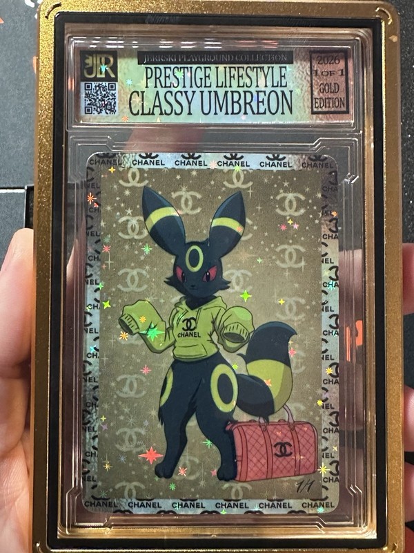 Pokémon 1/1 Gold Edition Umbreon Classy Umbreon Chanel Signed By Jerrski