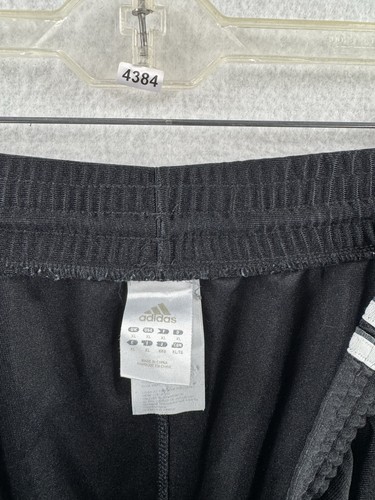 Pantalones Cortos de Fútbol Adidas Negro Satinado Sedoso Brillante Para Hombres XL Antiguo Logo Raro - Imagen 12 de 16