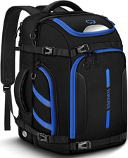 65L Ski Boot Bag, Waterproof Ski Snowboard Backpack with Clamshell Opening, Sepa