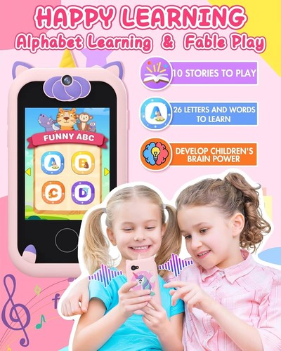 Kids Smart Phone for Girls Unicorns Gifts Toys 8-10 Years Old... - Picture 3 of 7