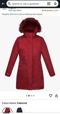 RRP £140 REGATTA LYANNA ISOTEX WATERPROOF FUR PARKA JACKET COAT SIZE 8 WOMENS
