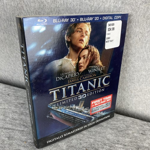 Titanic Limited 3D Edition + Blu-Ray + DVD + DIGITAL* w/Slipcover NEW SEALED ✅ - Picture 1 of 7
