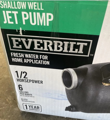 Everbilt Shallow Well Jet Pump 1/2HP (J100A3) - Bild 3 von 4