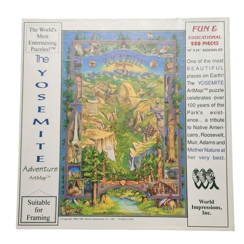 Vintage 550 Jigsaw Puzzle Yosemite Adventure 1990's ArtMap - Picture 1 of 8