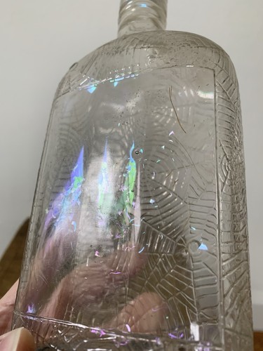 Vintage Bootlegger Spider Web Bottle Flask Trade Mark W - Picture 4 of 5