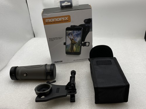 MONOPIX -MONOCULAR WATERPROOF WITH SMARTPHONE ADAPTER NEW IN ORIGINAL BOX CARSON - Picture 1 of 11
