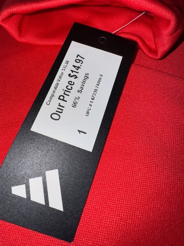 Adidas Hoodie Boys XL Red Fleece Lined Game & Go Training Logo Moisture-Wicking - Picture 7 of 9
